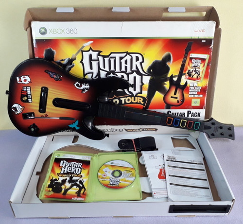 Xbox 360 boxed guitar hero - 360,