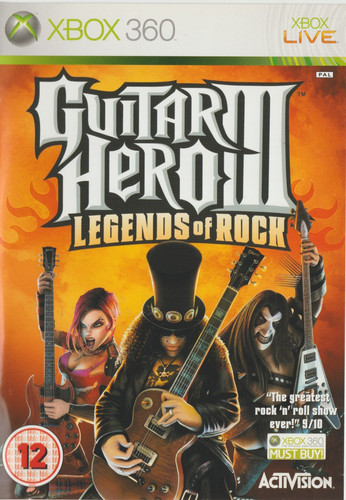Xbox 360 guitar hero - hero, 3